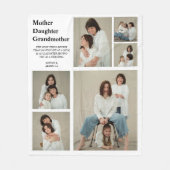 Personalisierte moderne Mama | 6 FOTO Fleecedecke (Vorderseite)