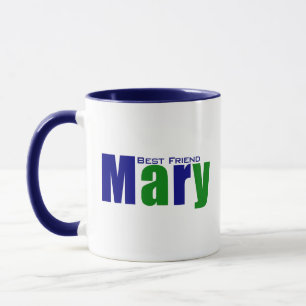 Personalisierte Moderne "Mary" in Deep Green und B Tasse