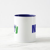 Personalisierte Moderne "Mary" in Deep Green und B Tasse (Zentrum)