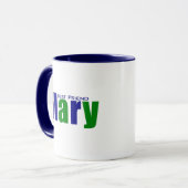 Personalisierte Moderne "Mary" in Deep Green und B Tasse (Vorderseite Links)