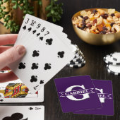 Personalisierte moderne Monogram Name Poker Cards Spielkarten (In Situ)
