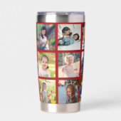 Personalisierte moderne Multifoto-Collage mit Mono Thermobecher (Vorderseite)