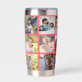 Personalisierte moderne Multifoto-Collage mit Mono Thermobecher (Vorderseite)