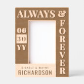 Personalisierte moderne Paare Name Hochzeitdatum G Geätzte Rahmen (Vorderseite)