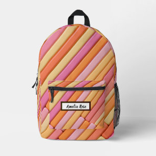 Personalisierte moderne Pastel Geometrie Abstrakt Bedruckter Rucksack