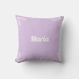 Personalisierte moderne pastelllila Typografie Nam Kissen