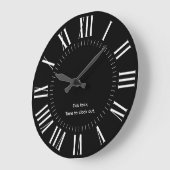 Personalisierte moderne römische Zahlen Schwarz un Große Wanduhr (Winkel)