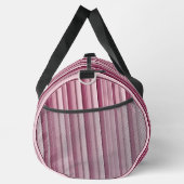 Personalisierte moderne rosa Mauve Stripteppiche Duffle Bag (Rechts)