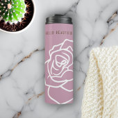 Personalisierte, moderne Rosa Rose Thermosbecher