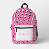 Personalisierte, moderne rosa Sterne, trendige Kin Bedruckter Rucksack (Vorderseite)