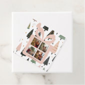 Personalisierte moderne rosa Weihnachtsgeschenkbox Geschenkanhänger (Beispiel)