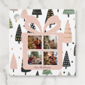 Personalisierte moderne rosa Weihnachtsgeschenkbox Geschenkanhänger (Vorderseite)