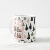 Personalisierte moderne rosa Weihnachtsgeschenkbox Kaffeetasse (Vorderseite Links)