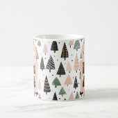 Personalisierte moderne rosa Weihnachtsgeschenkbox Kaffeetasse (Mittel)