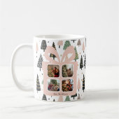 Personalisierte moderne rosa Weihnachtsgeschenkbox Kaffeetasse (Links)