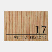 Personalisierte moderne rustikale Hausnummer und N Fußmatte (Vorderseite)