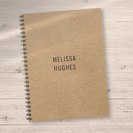 Personalisierte, moderne, rustikale Kraft Notizblock