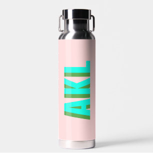 Personalisierte moderne Schattenmonogramm-Initiale Trinkflasche