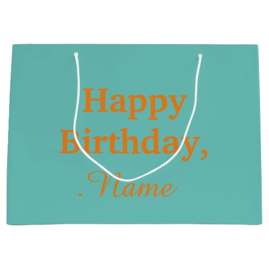 Personalisierte, moderne, schicke und glückliche G Große Geschenktüte (Vorderseite)