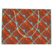 Personalisierte, moderne, schicke und glückliche G Große Geschenktüte (Rückseite)