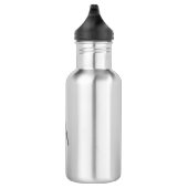 Personalisierte moderne, schlichte Schwarze Monogr Edelstahlflasche (Rechts)