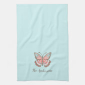 Personalisierte, moderne Schmetterlingsblume Geschirrtuch (Vertikal)