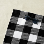 Personalisierte moderne Schwarz-Weiß-Büffel-Karo Strandtuch (Beispiel)