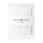 Personalisierte Moderne Schwarz-Weiß-Hochzeit Einladungsbanderole (Vorderseite Beispiel)