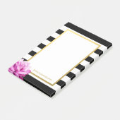 Personalisierte moderne Schwarz-weiße Post-it Klebezettel (angewinkelt)