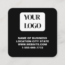 Personalisierte moderne schwarze Visitenkarte mit 