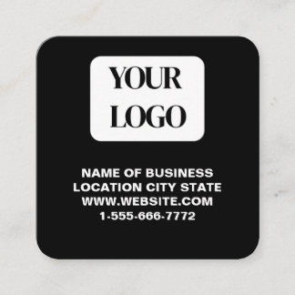 Personalisierte moderne schwarze Visitenkarte mit 