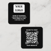 PERSONALISIERTE moderne schwarze Visitenkarte mit  (Vorne/Hinten)