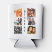 Personalisierte moderne Schwestern 6 FotoCollage Dosenkühler (Vorderseite)