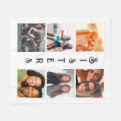 Personalisierte moderne Schwestern 6 FotoCollage Fleecedecke (Vorderseite (Horizontal))