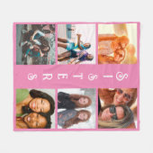 Personalisierte moderne Schwestern 6 FotoCollage Fleecedecke (Vorderseite (Horizontal))