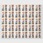 Personalisierte moderne Schwestern 6 FotoCollage Geschenkpapier (Flach)