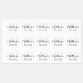 Personalisierte moderne Script-Monogramm und Famil Etiketten (Blatt)