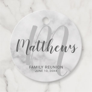 Personalisierte moderne Script-Monogramm und Famil Geschenkanhänger