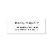 Personalisierte moderne Script-Rücksendeadresse Gummistempel (Prägung)