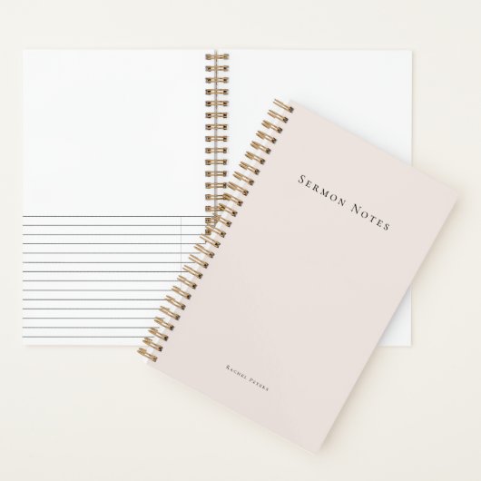 Personalisierte moderne Sermon-Kirche Notizblock (Innen)
