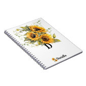 Personalisierte moderne Sonnenblume Notizblock (Rechte Seite)