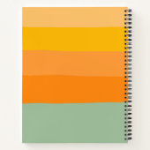 Personalisierte, moderne Stripes Familienrezepte Notizblock (Rückseite)