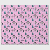 Personalisierte moderne Tänzer geben Wrap-Set Geschenkpapier (Flach)