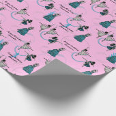 Personalisierte moderne Tänzer geben Wrap-Set Geschenkpapier (Ecke)