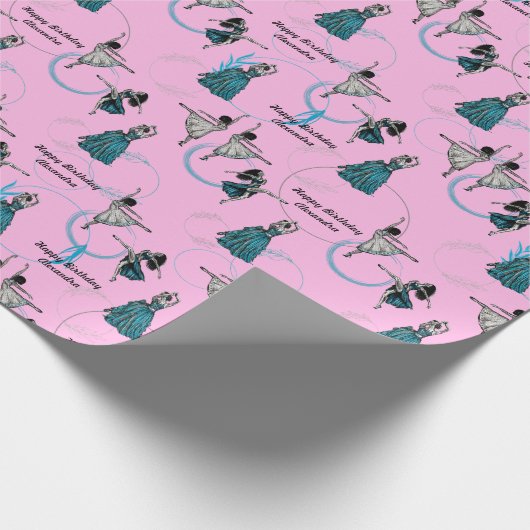 Personalisierte moderne Tänzer geben Wrap-Set Geschenkpapier (Ecke)