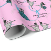 Personalisierte moderne Tänzer geben Wrap-Set Geschenkpapier (Rolleneckpunkt)