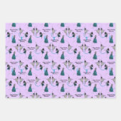 Personalisierte moderne Tänzer geben Wrap-Set Geschenkpapier Set (Vorderseite 3)