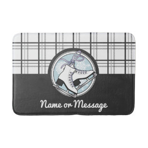 Personalisierte moderne Tartan Ice Skaten Badematte