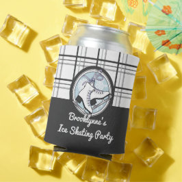 Personalisierte moderne Tartan Ice Skaten Dosenkühler