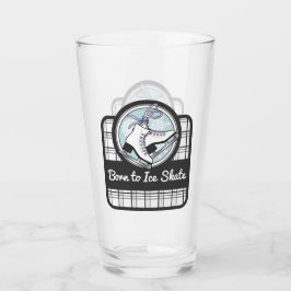 Personalisierte moderne Tartan Ice Skaten Glas